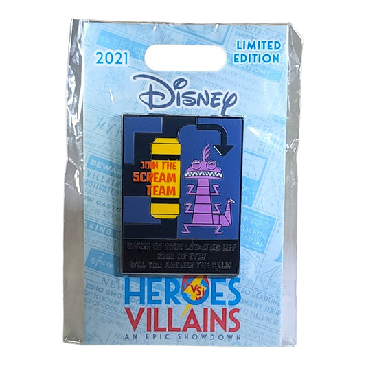 Randall from Monsters Inc Recruitment Poster Series  - Heroes vs Villains Pin Event  - Limited Edition 2000