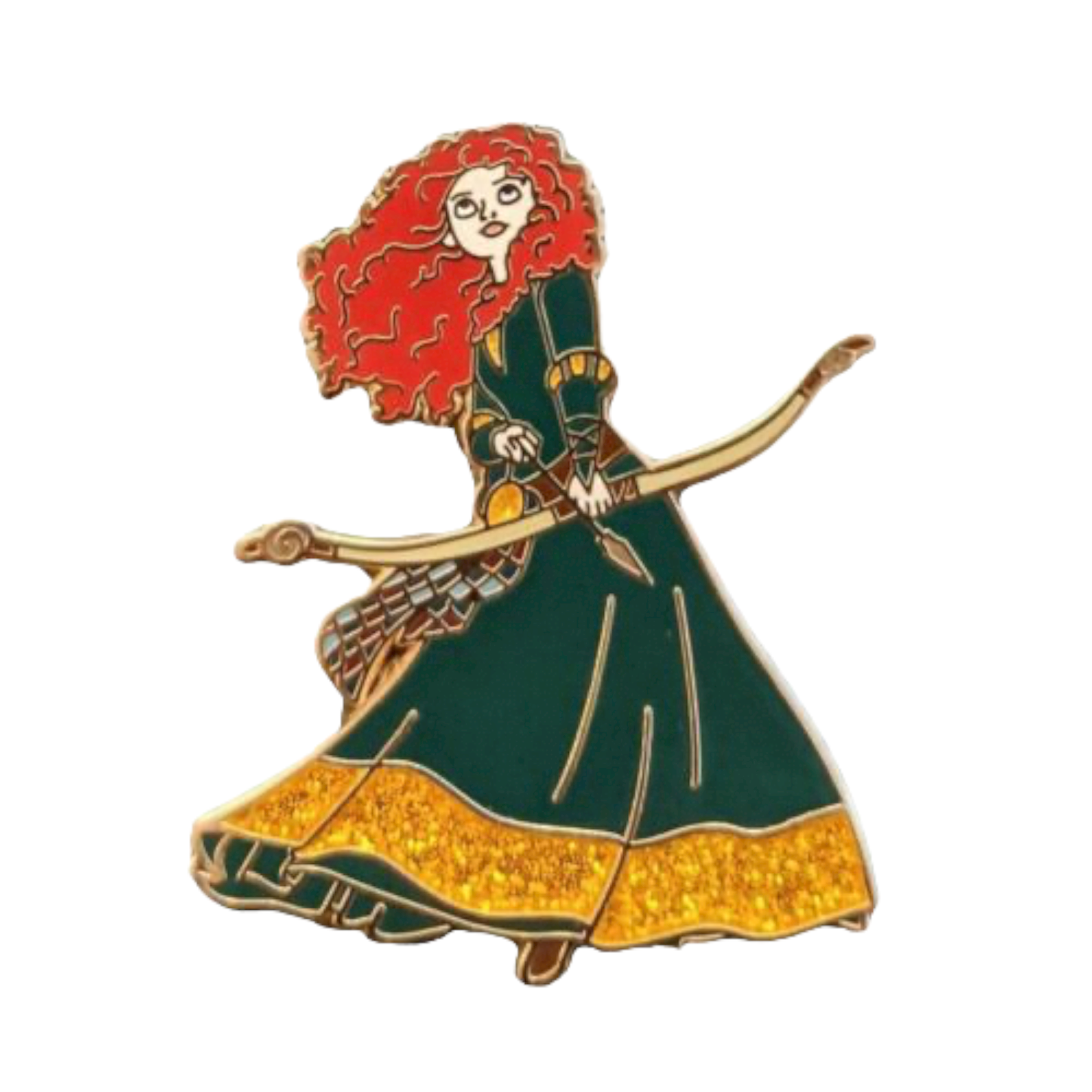 Princess Merida Glitter Dress Disney Princess Pin - Brave