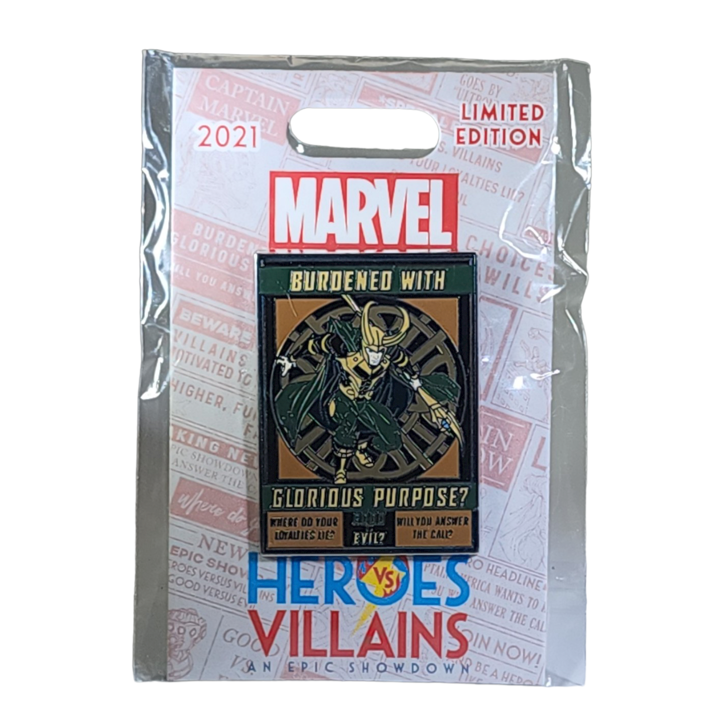 Loki Recruitment Poster Series  - Heroes vs Villains Pin Event  - Limited Edition 2000