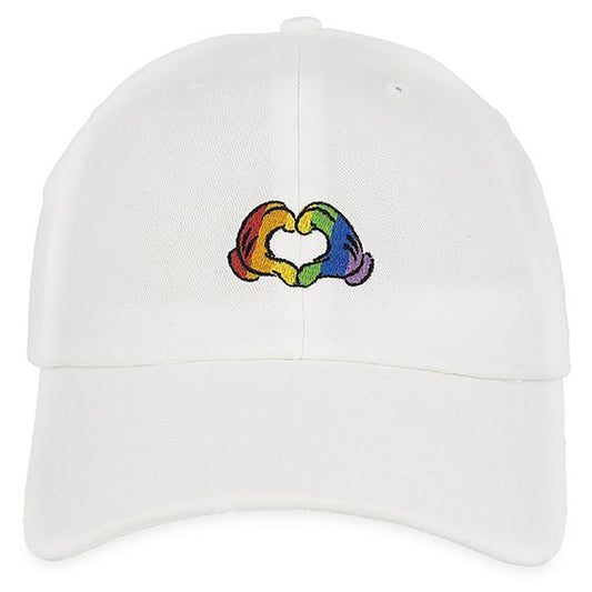 Rainbow Disney Collection Mickey Mouse Heart Hands Baseball Cap For Adults