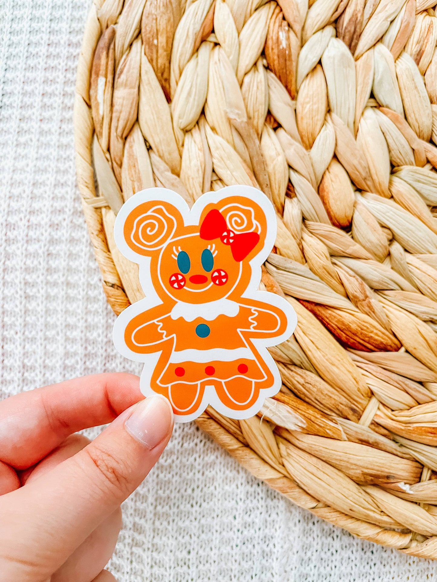 Gingerbread Miss Mouse Sticker