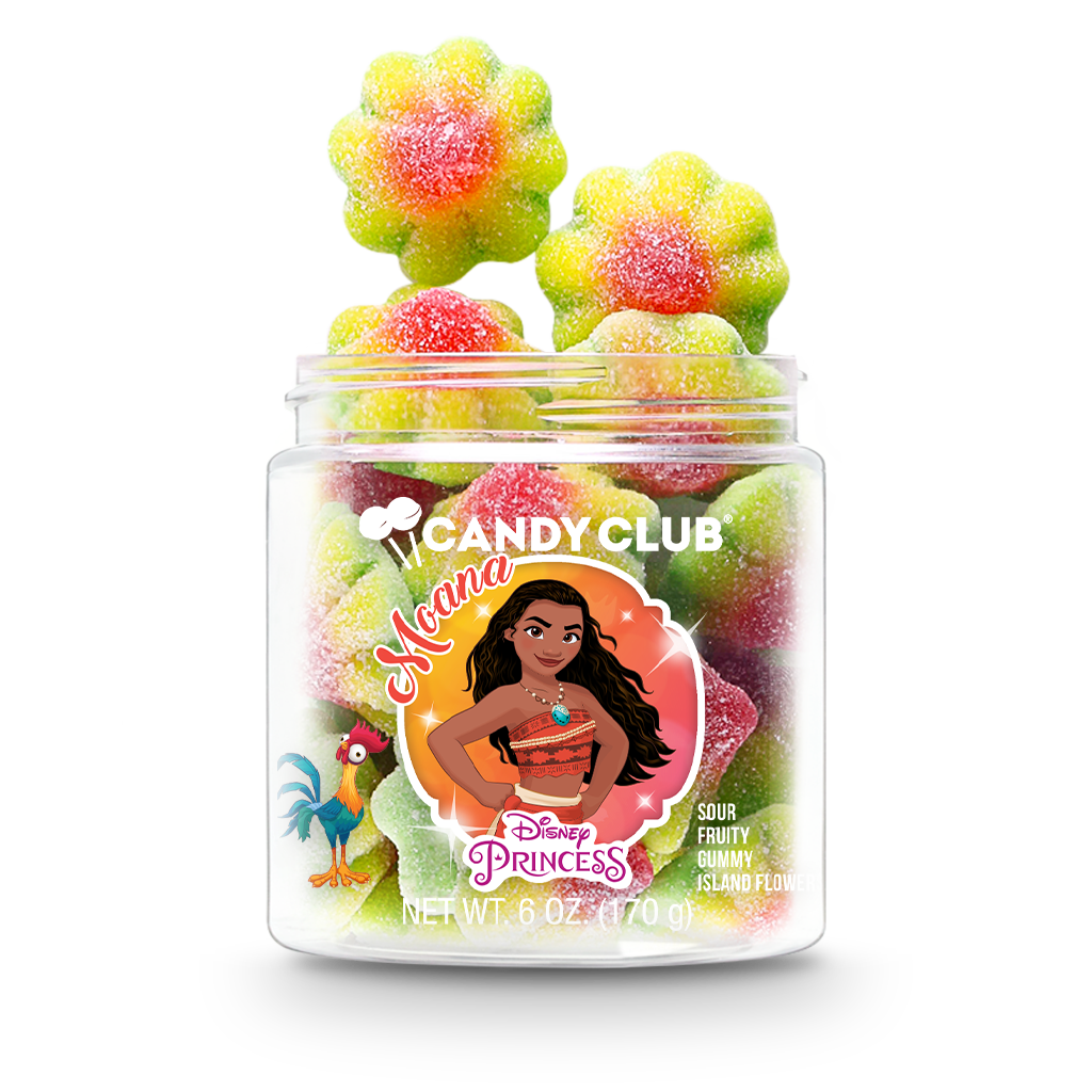 Princess Moana Sour Fruity Gummy Island Flowers Candy