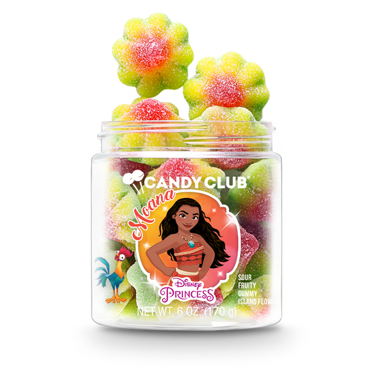 Princess Moana Sour Fruity Gummy Island Flowers Candy