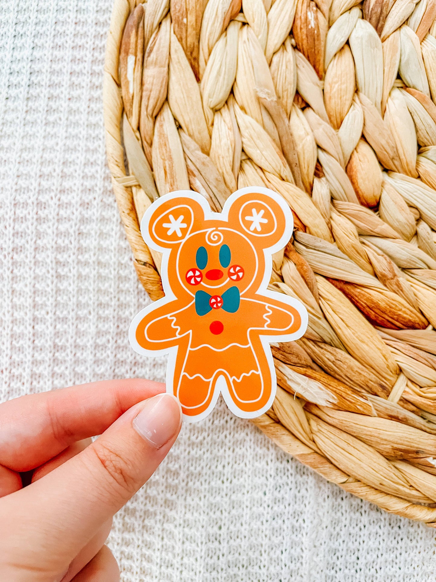 Gingerbread Mr Mouse Sticker