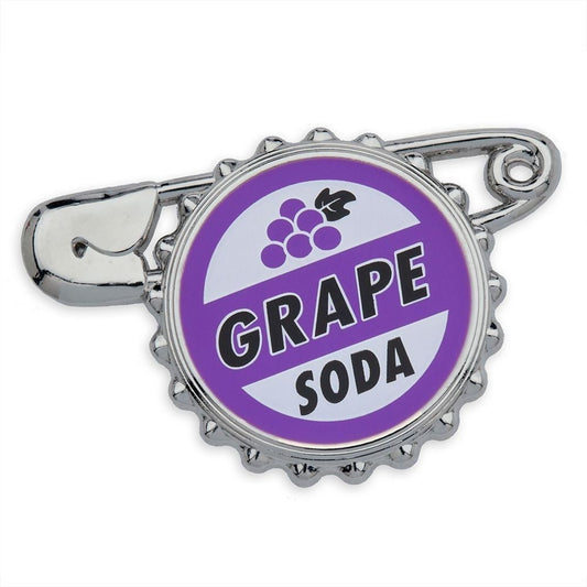 Grape Soda Bottlecap Gift Pin - Up