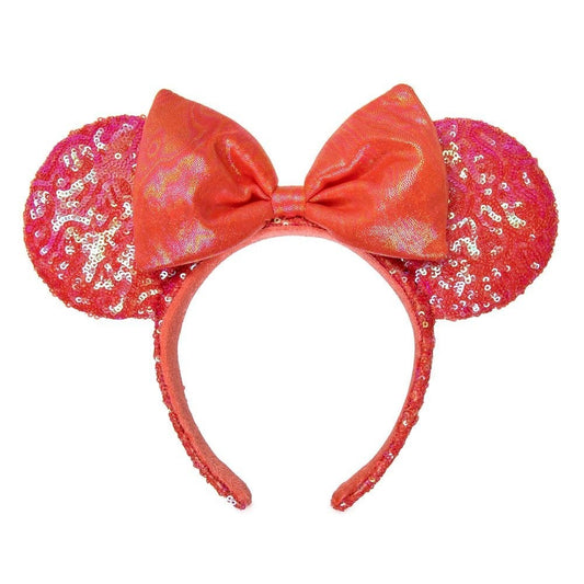 Coral Minnie Mouse Ear Headband