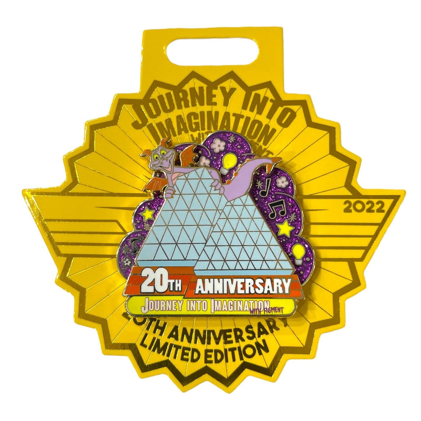 Journey Into Imagination Figment Disney 20th Anniversary Pin - Limited Edition