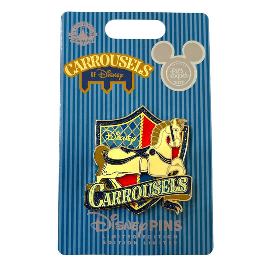 Carrousels of Disney Pin - Horse with Shield Emblem D23 - Limited Edition
