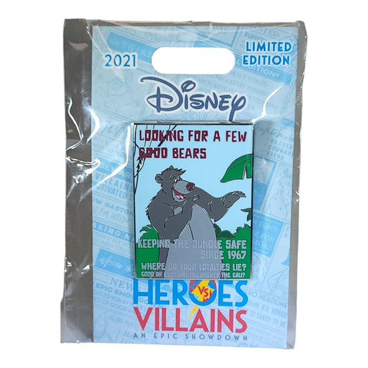 Baloo Recruitment Poster Series  - Heroes vs Villains Pin Event  - Limited Edition 2000